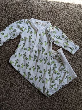 Monica+Andy 0-3M cactus onesie